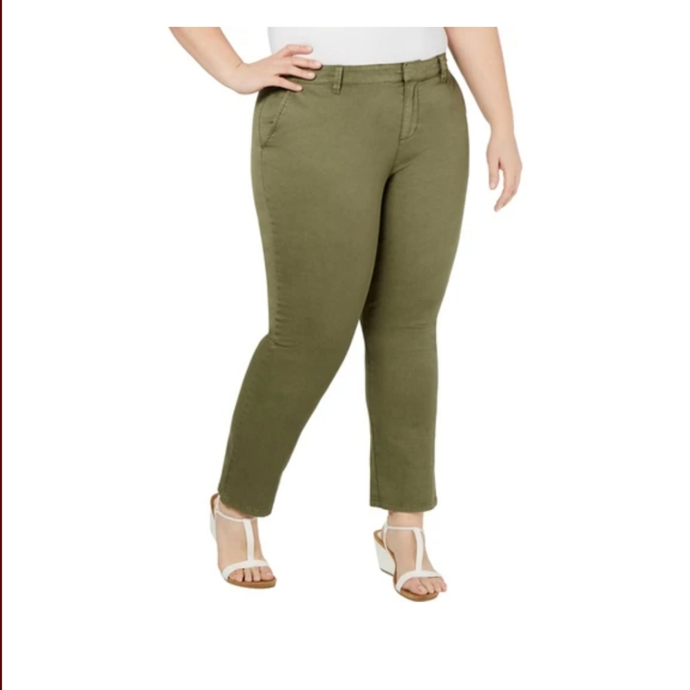 Style & Co Women's Plus Mid Rise Ankle Pants
